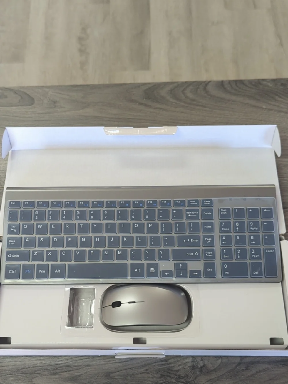 KM9000 TopMate Wireless Keyboard Combo Ultra Slim Gray Black